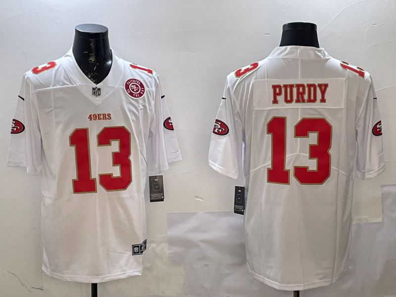 Men San Francisco 49ers #13 Purdy White gold Fashion 2025 Nike Limited NFL Jersey style 4